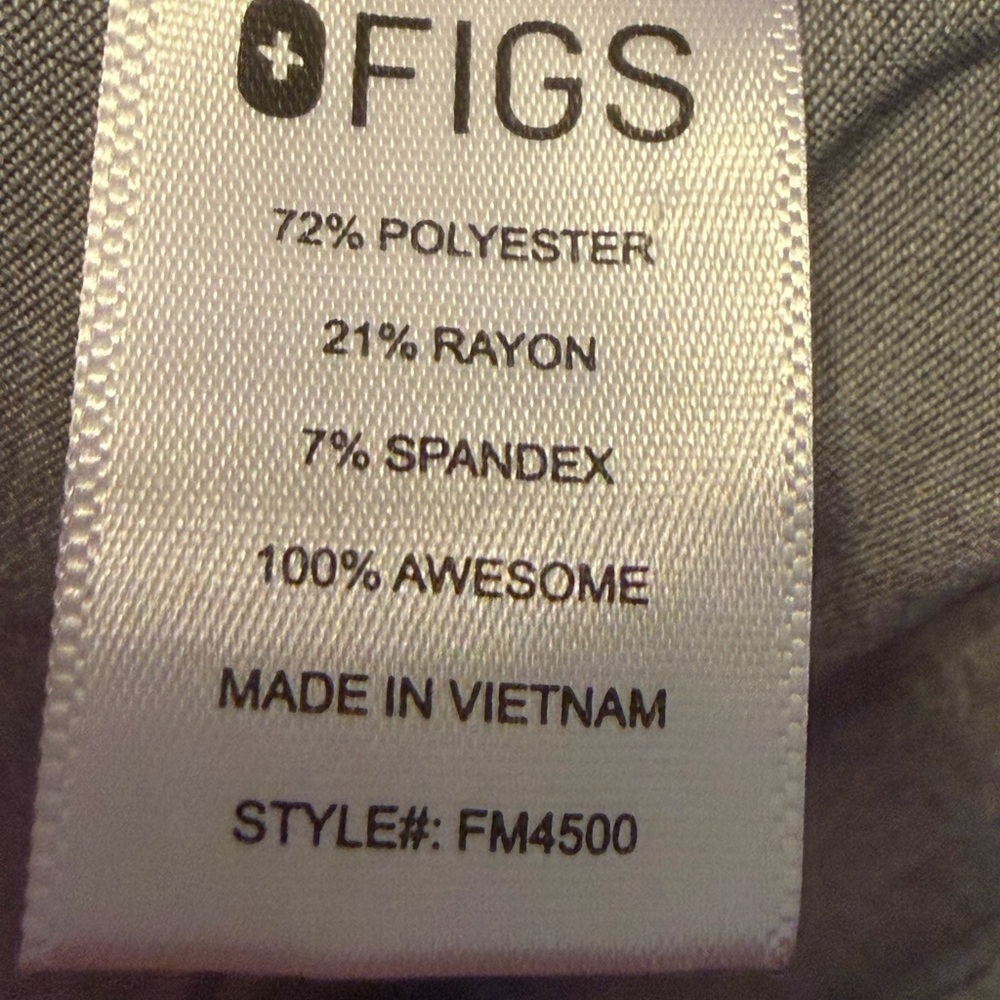 Figs Pisco Basic Scrub Pants‎ gray size large - Picture 5 of 13